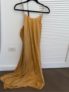 Victoria Made With Love & Laughter Silk Dress in Gold